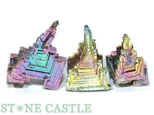 ☆一点物☆【原石】ビスマス人工結晶 (3個セット) No.101 【天然石 パワーストーン】