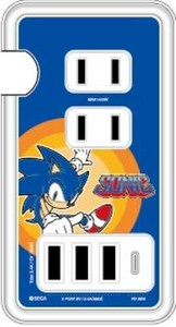 ソニック・ザ・ヘッジホッグ USB/USB Type-C付き ACタップ ソニック SS-07A