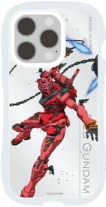 機動戦士Gundam GQuuuuuuX iPhone16 Pro対応 クリスタルクリアケース 赤いガンダム GD-152B