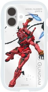 機動戦士Gundam GQuuuuuuX iPhone16対応 クリスタルクリアケース 赤いガンダム GD-151B