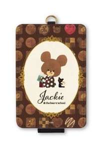 くまのがっこう　ジャッキーズチョコレート ICカードケース ブラウン KG-324BR