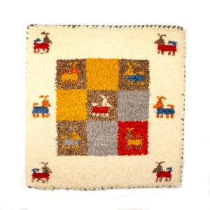 ギャッベ　チェアパッド　40x40cm　ウール　シートクッション　マット　座布団　ギャベ