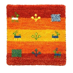 ギャッベ　チェアパッド　40x40cm　ウール　シートクッション　マット　座布団　ギャベ