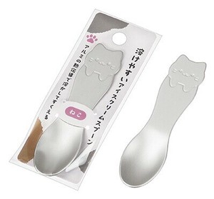 溶けやすいアイスクリームスプーン（ねこ）