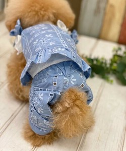 【2025春夏新作】Nコットン刺繍BSPT 犬服 コットン100% 刺繍バルーンパンツ