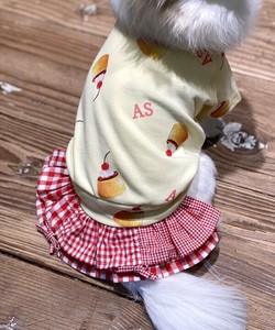 【2025春夏新作】N2wayギンガムSK 犬服 リボン付きギンガムチェックスカート