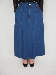 「WASH DENIM」ピンタックストライプフレアースカート2025秋冬新作