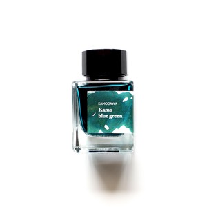 筆屋-ぺんや- インク 30ml KAMOGAWA KAMO blue green