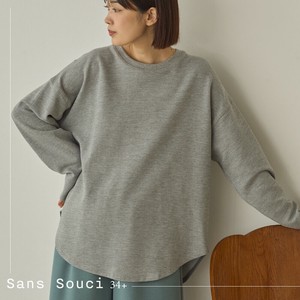 【予約】10/10入荷予定 リップルダブルフェイス裾ラウンド長袖Tシャツ
