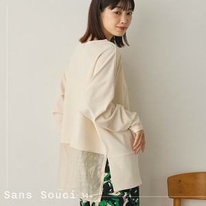 【予約】9/5入荷予定 ストレッチカットジョーゼット裾切り替えプルオーバー