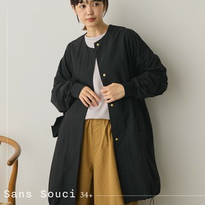 【一部予約】10/3入荷予定　撥水加工ナイロンノーカラー裾ドローコードブルゾン