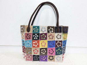 【人気商品】ベトナム・パッチワークバッグ（大）　D