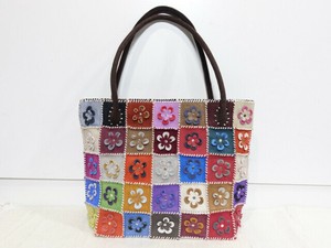 【人気商品】ベトナム・パッチワークバッグ（大）　E