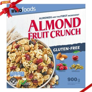 Innofoods アーモンドフルーツクランチシリアル 900g 朝食 グラノーラ ナッツ フルーツ オーガニック