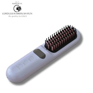 髪ツヤ コードレスブラシアイロン パールホワイト 【ヘアケアグッズ ヒートブラシ 大容量バッテリー】
