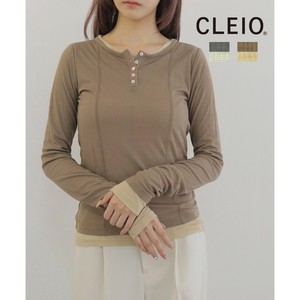 【予約】2ピース ヘンリーネックセミシアートップス/CLEIO 2025秋冬新作