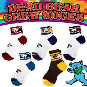 【伝説のバンド☆】【The Grateful Dead】DEAD BEAR CREW SOCKS 靴下◾️デッドベアークルーソックス