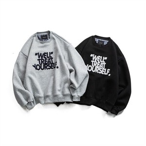 P22685 Tシャツ メンズ トップス 字母 2025秋新作 長袖 ラウンドネックパーカー カジュアル