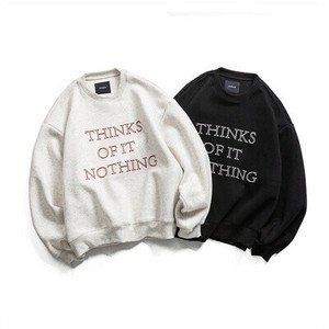 P22686 長袖 ラウンドネックパーカー カジュアル Tシャツ メンズ トップス 字母 2025秋新作 刺繍