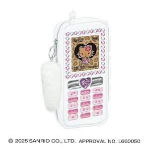 ■2025AW　先行予約■　ハローキティ日焼けシリーズ　ガラケー型ペンケース　ホワイト