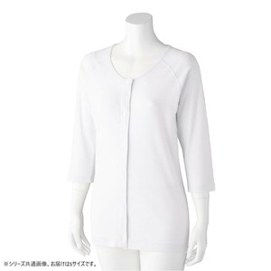 ケアファッション 7分袖ホックシャツ(2枚組)(婦人) ホワイト S 8986814