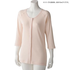 ケアファッション 7分袖ワンタッチシャツ(2枚組)(婦人) ピーチ 4L 9800406