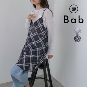 【予約販売】チェックシアーキャミミニワンピース◇オールシーズン重ね着に使える【9月19日頃出荷予定】