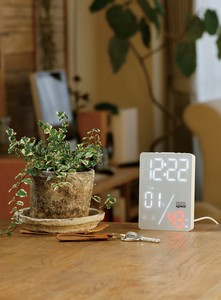 LED THERMO ALERT CLOCK Azul WH/WH【新機能：サーモアラート標準装備】