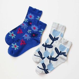 Pre-order Crew Socks Ladies fashion Socks Flower Garden 2-pairs S/S