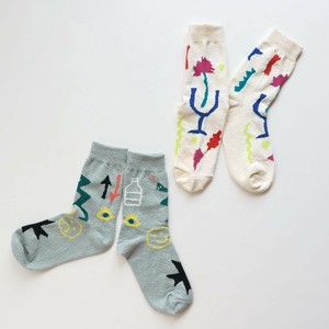 Pre-order Crew Socks Ladies fashion Socks 2-pairs S/S