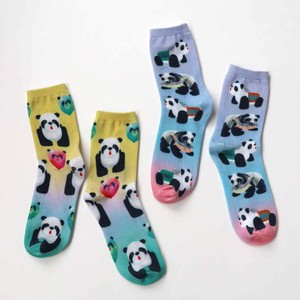 Pre-order Crew Socks Ladies fashion Socks Panda 2-pairs S/S