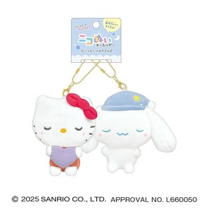 ■2025AW　先行予約■　サンリオキャラクターズ　ニコぬいキーホルダー　ハローキティ＆シナモロール