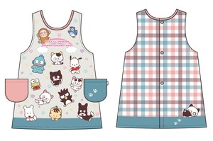 【2025年秋冬新作予約】タマ＆フレンズ × サンリオキャラクターズ チェック後ろ開きエプロン