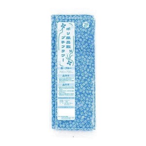 ポリ風呂敷プチフラワー　(20枚入)　青　700角　GHL0702