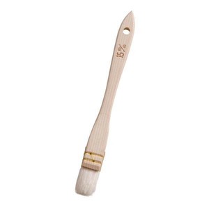 松田栄　木柄三味糸綴じ御料理刷毛(山羊毛)　15mm　DHK0601
