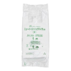 福助工業　ニューイージーバッグ　バイオ25　(100枚入)　乳白色　M　XLZ6104