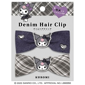 ■2025AW　先行予約■　サンリオキャラクターズ　デニムヘアクリップ　クロミ