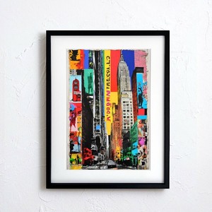 【アートポスター】NY ニューヨーク 風景景色 抽象画 模様 A4A3A2サイズ