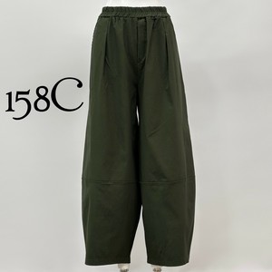 【イタリア製】158C コクーンシルエット ワイドカットパンツ ウエストゴム