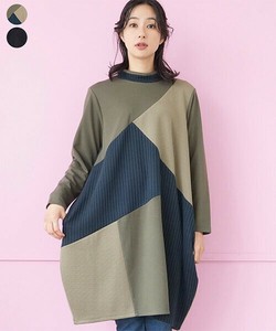 2025年新商品 束腰外衣 切换 女士 茧形 双色 长衫