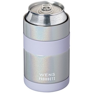 缶飲料の冷たさキープ シリコンバンド付き缶ホルダー　350ml缶用　パールパ－プル　ACH-350PXP