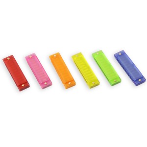 ＜楽器、音楽玩具＞シースルーハーモニカ 6色アソート　No.410-020