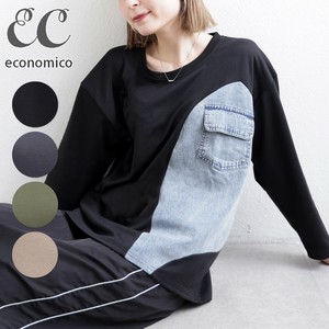 2025AW　デニム切替プルオーバー　2025新作　Economico