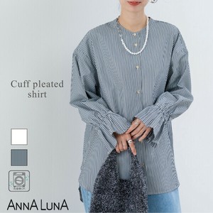 2025AW新作【ANNALUNA】カフスプリーツシャツチュニック