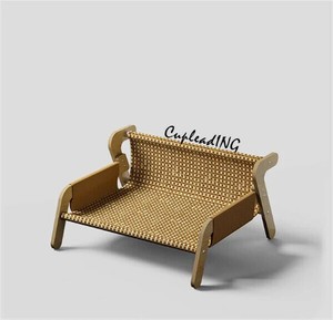 【2025新作】INSスタイル 子猫用涼感猫ベッド 藤編み吊り寝床 夏用軽量ペットベッド 四季対応コンパクト