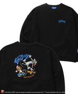 【SEQUENZ(シークエンズ)】 TJ JERRY SKATE BOARD C/N SWEAT/トムとジェリー クルーネックスウェット