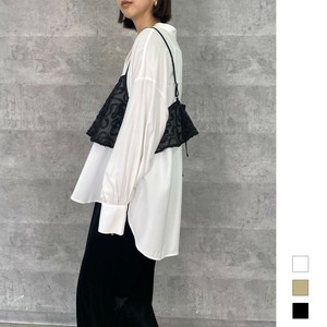 Button Shirt/Blouse Band-Collar Shirt