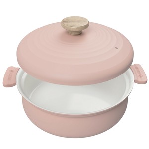 軽いセラミック　IH対応卓上鍋24cm（ピンク）
