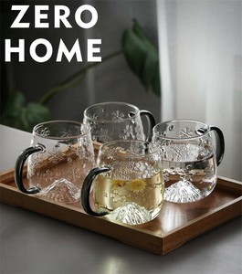 家庭用 フラワーティーカップ 取っ手付き 防爆 耐熱 コーヒーカップ 氷河 大人気