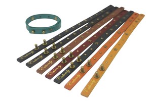 Leather mix studs bracelet
